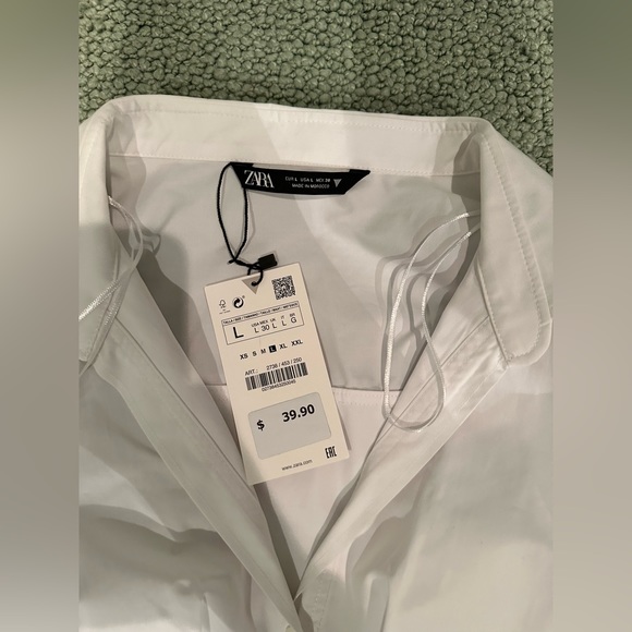 Zara cropped poplin top - Picture 3 of 6